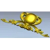 Baroque Oval Cartouche - 3D STL Model for CNC Relief