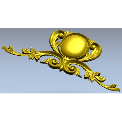 Baroque Oval Cartouche - 3D STL Model for CNC Relief