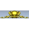 Baroque Oval Cartouche - 3D STL Model for CNC Relief