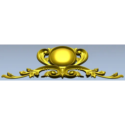 Baroque Oval Cartouche - 3D STL Model for CNC Relief