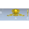 Baroque Oval Cartouche - 3D STL Model for CNC Relief