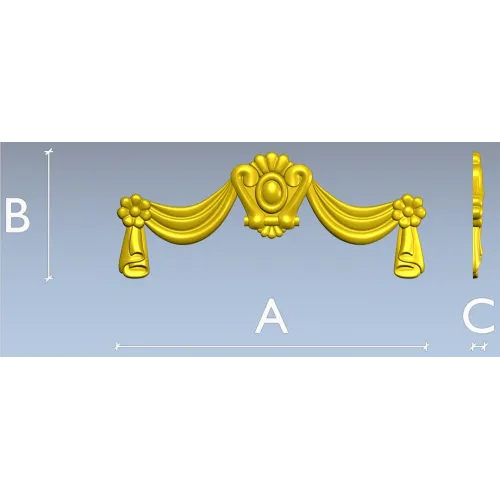 Regal Swag Cartouche - STL 3D model for CNC milling