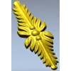 Vertical Acanthus Applique - STL 3D model for CNC