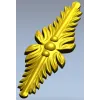 Vertical Acanthus Applique - STL 3D model for CNC