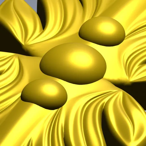 Vertical Acanthus Applique - STL 3D model for CNC