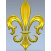 Fleur-de-lis - рельефная лилия в формате STL для ЧПУ
