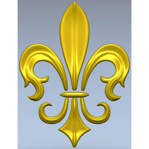 Fleur-de-lis - рельефная лилия в формате STL для ЧПУ
