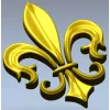 Fleur-de-lis - рельефная лилия в формате STL для ЧПУ