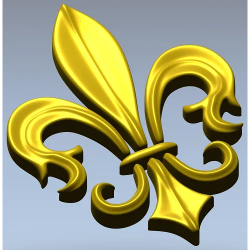 Fleur-de-lis - рельефная лилия в формате STL для ЧПУ
