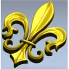 Fleur-de-lis - рельефная лилия в формате STL для ЧПУ