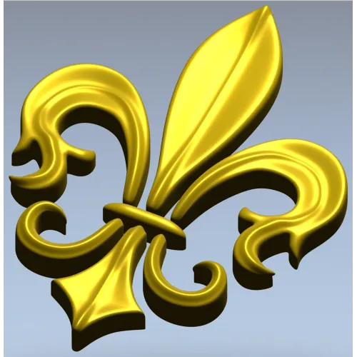 Fleur-de-lis - рельефная лилия в формате STL для ЧПУ