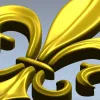 Fleur-de-lis - рельефная лилия в формате STL для ЧПУ