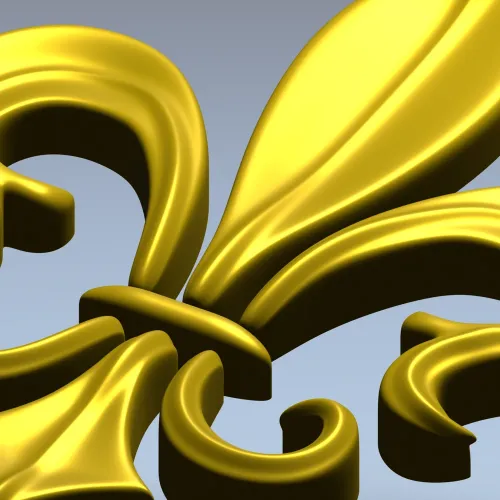 Fleur-de-lis - рельефная лилия в формате STL для ЧПУ