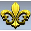 Fleur-de-lis - рельефная лилия в формате STL для ЧПУ