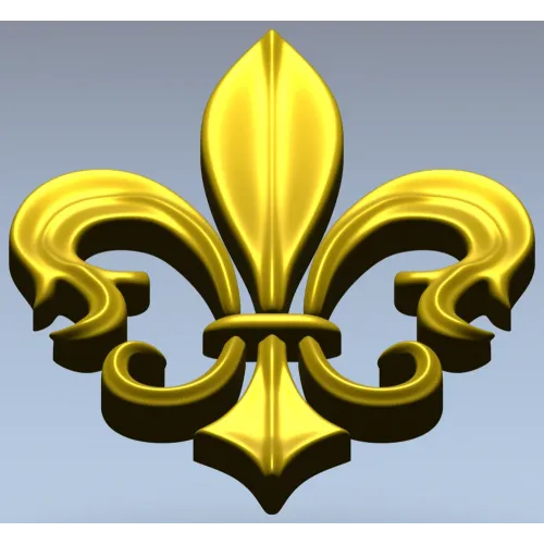 Fleur-de-lis - рельефная лилия в формате STL для ЧПУ