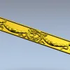 Classical Laurel Ribbon Panel STL for CNC