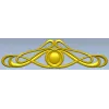 Art Nouveau Medallion Applique STL for CNC - decorative panel 3D model