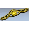 Art Nouveau Medallion Applique STL for CNC - decorative panel 3D model