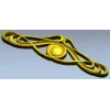 Art Nouveau Medallion Applique STL for CNC - decorative panel 3D model