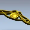 Art Nouveau Medallion Applique STL for CNC - decorative panel 3D model