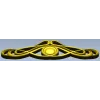 Art Nouveau Medallion Applique STL for CNC - decorative panel 3D model