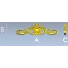 Art Nouveau Medallion Applique STL for CNC - decorative panel 3D model