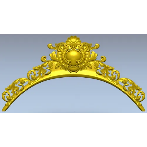 Baroque Acanthus Crest STL for CNC