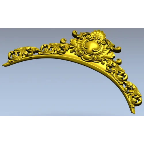 Baroque Acanthus Crest STL for CNC