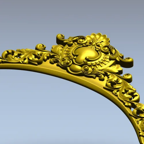 Baroque Acanthus Crest STL for CNC