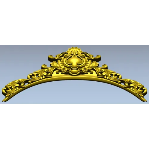 Baroque Acanthus Crest STL for CNC
