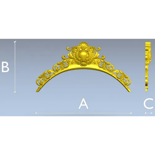 Baroque Acanthus Crest STL for CNC