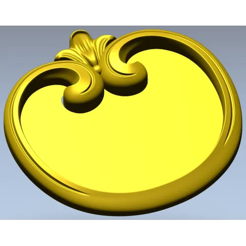 Regal Scroll Medallion - STL 3D model for CNC
