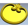 Regal Scroll Medallion - STL 3D model for CNC