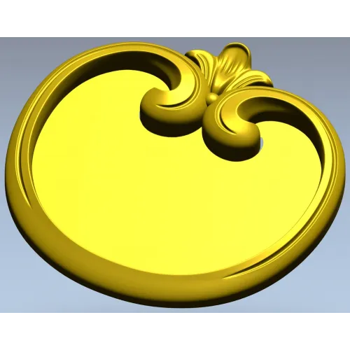 Regal Scroll Medallion - STL 3D model for CNC