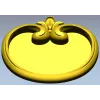 Regal Scroll Medallion - STL 3D model for CNC