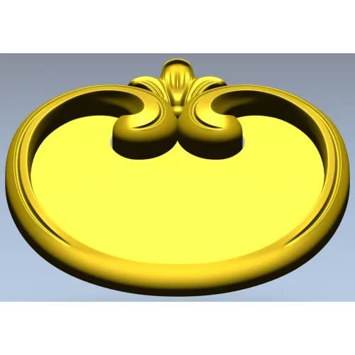 Regal Scroll Medallion - STL 3D model for CNC