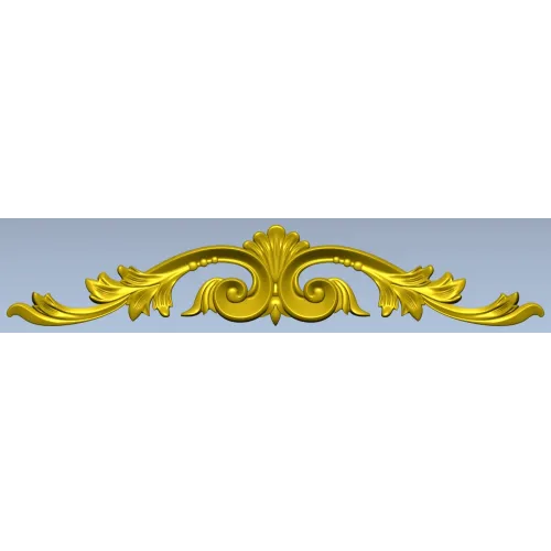 Rococo Acanthus Applique STL for CNC milling
