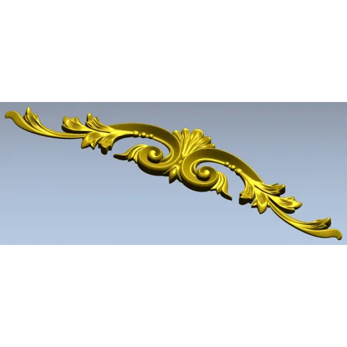 Rococo Acanthus Applique STL for CNC milling