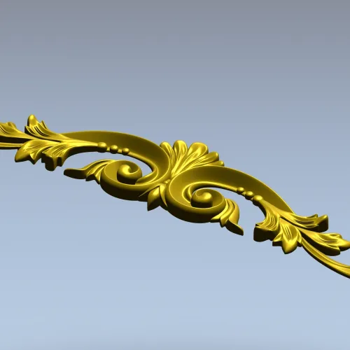 Rococo Acanthus Applique STL for CNC milling