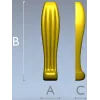 Флейтованная мебельная ножка - 3D STL модель для ЧПУ