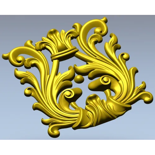 Rococo Acanthus Cartouche STL for CNC