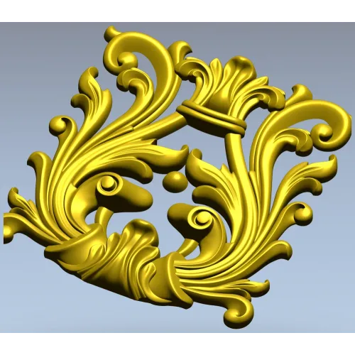 Rococo Acanthus Cartouche STL for CNC