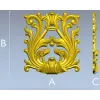 Rococo Acanthus Cartouche STL for CNC