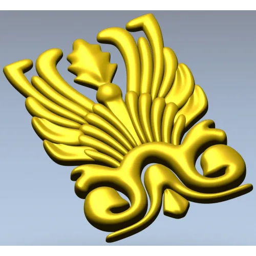 stl модель накладки "Крылья аканта" - 3D модель stl для ЧПУ