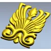 stl модель накладки "Крылья аканта" - 3D модель stl для ЧПУ