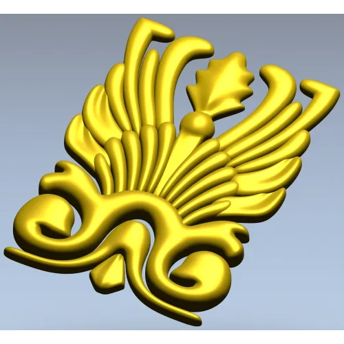 stl модель накладки "Крылья аканта" - 3D модель stl для ЧПУ