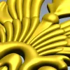 stl модель накладки "Крылья аканта" - 3D модель stl для ЧПУ