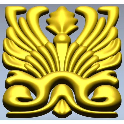 stl модель накладки "Крылья аканта" - 3D модель stl для ЧПУ