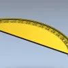 Semi-Circular Acanthus Pediment STL 3D Model