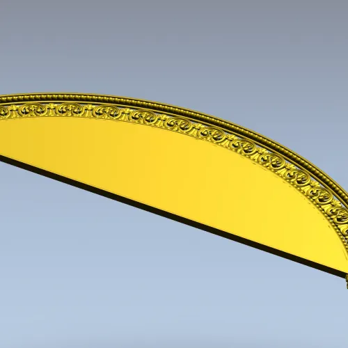 Semi-Circular Acanthus Pediment STL 3D Model